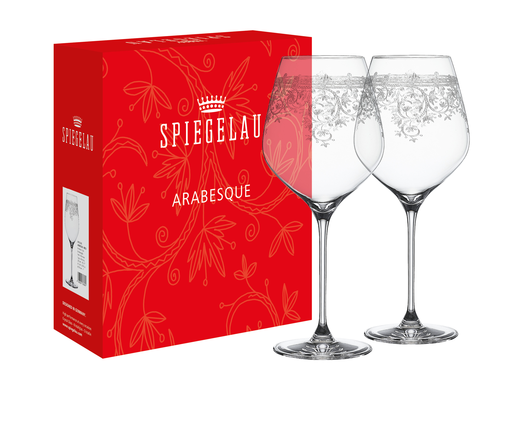 SPIEGELAU Arabesque Burgundy Glass