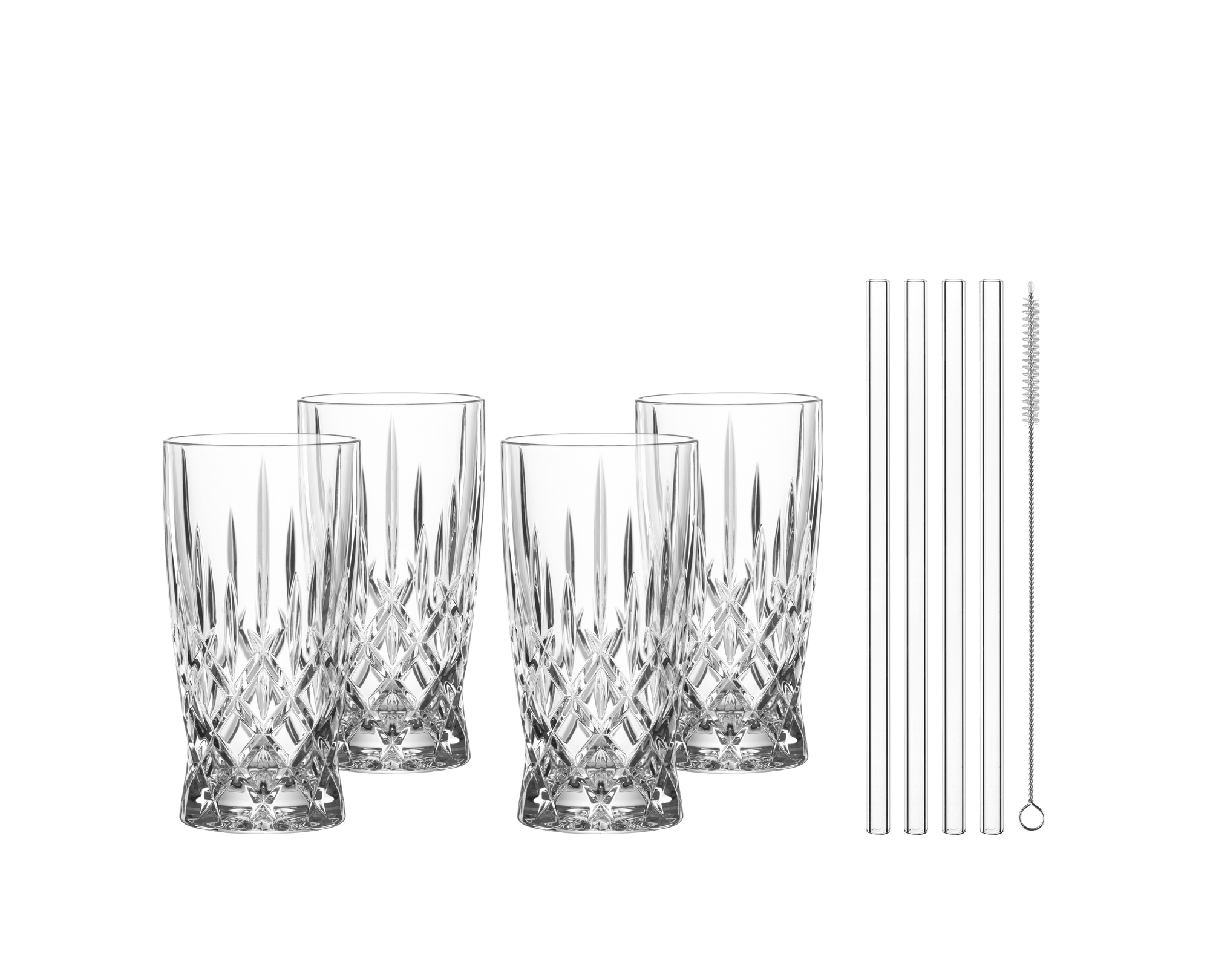 NACHTMANN Noblesse Bicchieri Latte Macchiato + cannucce