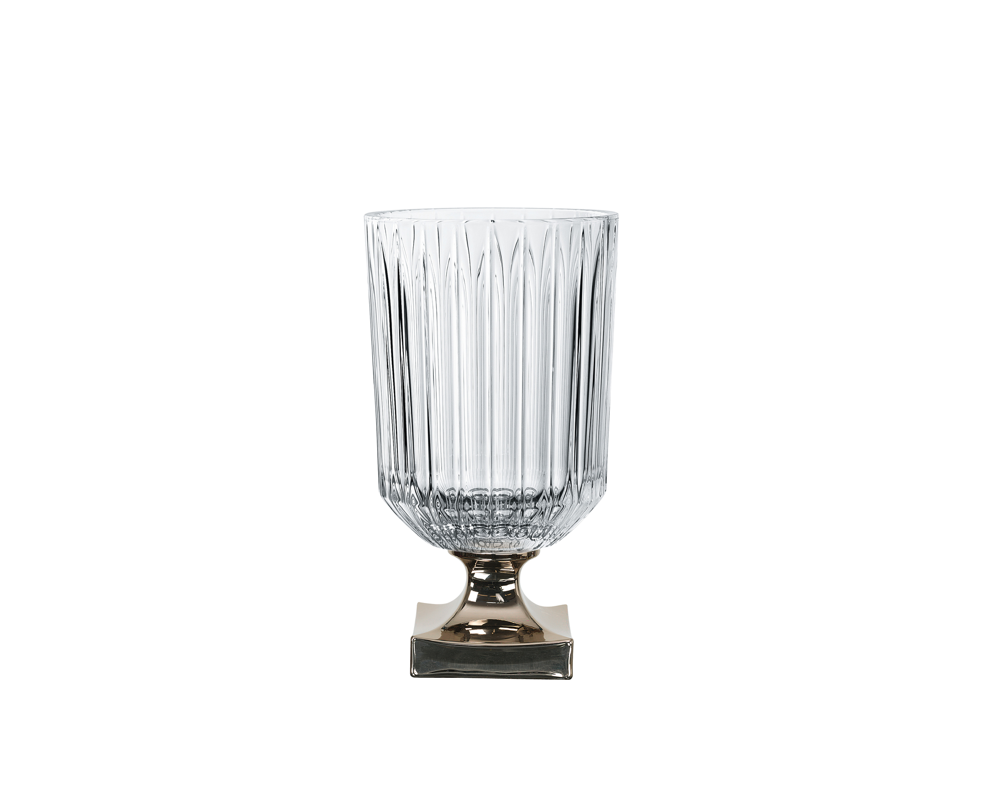 NACHTMANN Minerva Footed Vase – 32cm | 12.3in - Platinum