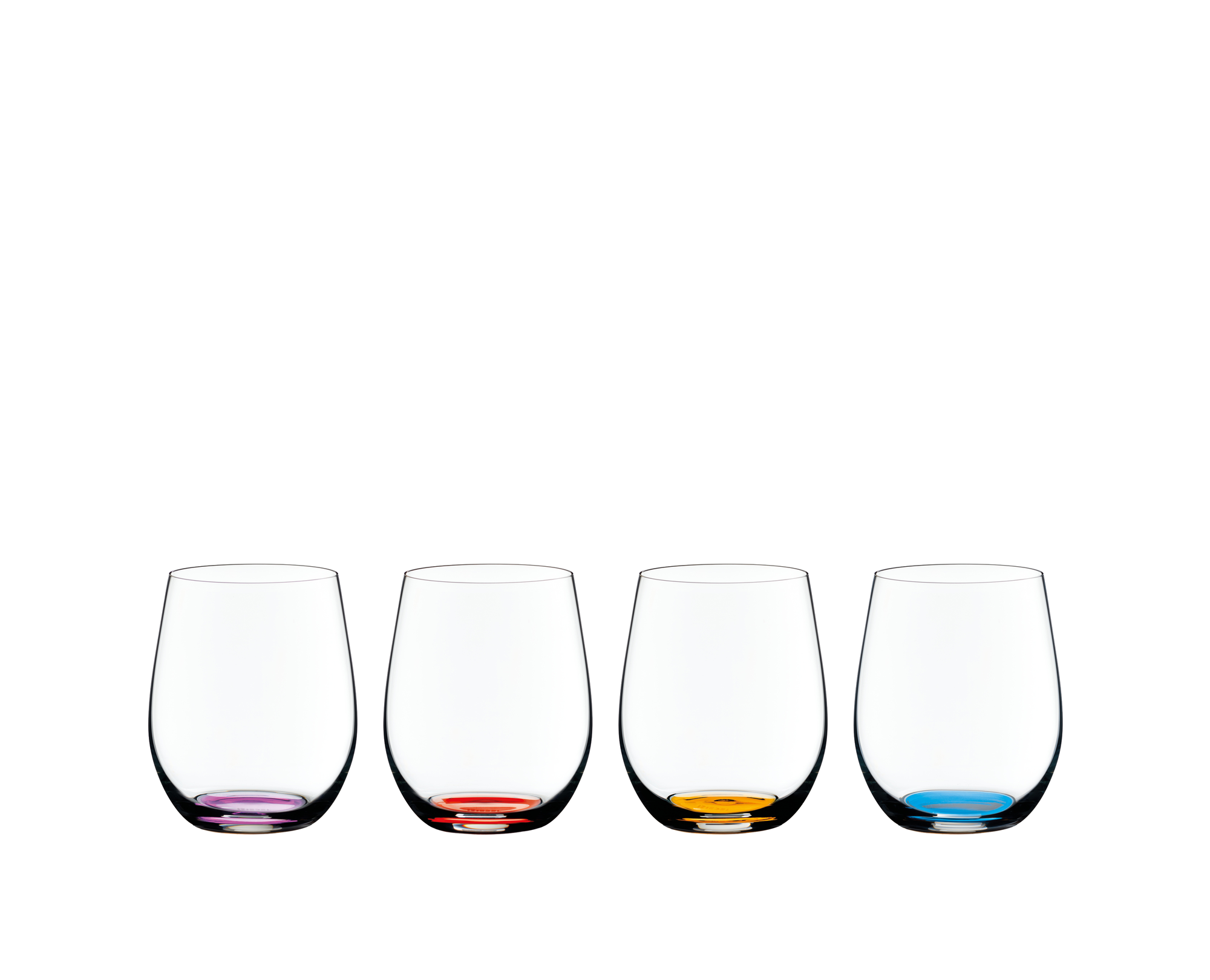 RIEDEL The O Wine Tumbler Happy „O“ Vol. 2 - Azure-Blue, Purple, Cinnabar Red, Orange