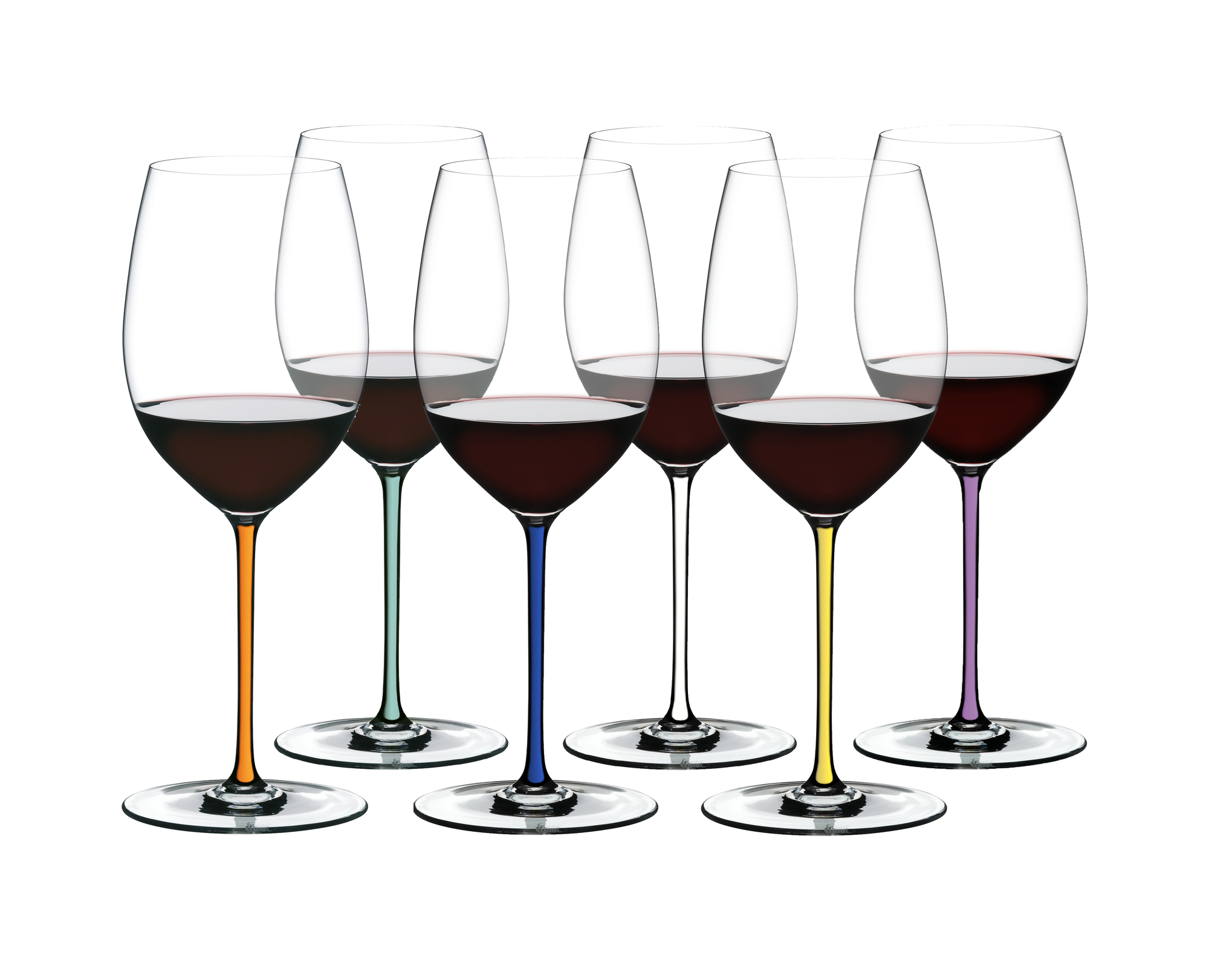RIEDEL Fatto A Mano by RIEDEL Cabernet / Merlot - mint, orange, violet, white, yellow, blue