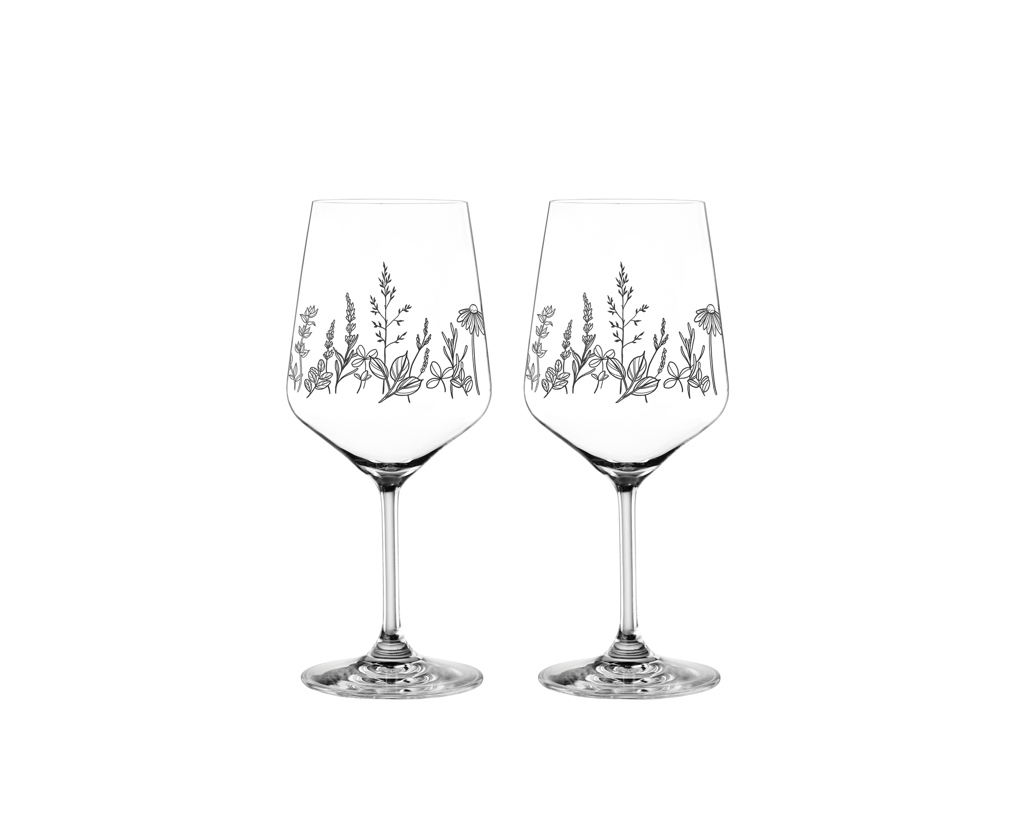 NACHTMANN Tattoo Wine/Spritz Glass - Botanical Black
